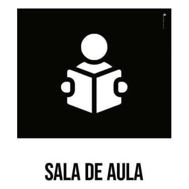 Imagem de Kit 5 Placa Acm Desenho Sala De Aula 18X23 - Sinalizo