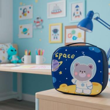 Imagem de Lancheira bolsa termica lanche escola infantil guarda marmita garrafa 