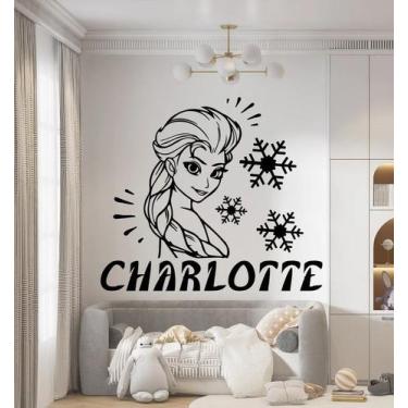 Imagem de Adesivo de parede  frozen - Ambiente dekorado, 70cm, preto