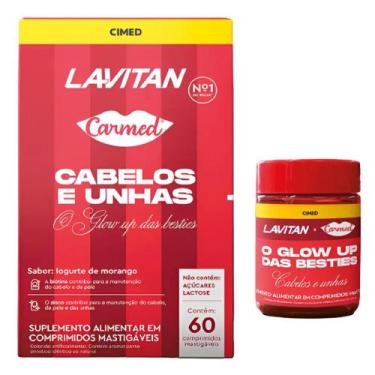 Imagem de Lavitan Carmed Com 60 Comprimidos Sabor Iogurte de Morango - Cimed