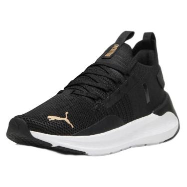 Imagem de Tênis Feminino Puma SOFTRIDE Symmetry Fuzion Preto e Dourado-Feminino