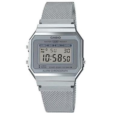 Imagem de Relógio casio feminino vintage prateado a700wm-7adf
