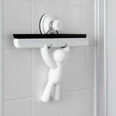 Imagem de Rodo Grande Rodinho De Pia Box Banheiro Com Suporte Ventosa Buddy Sure