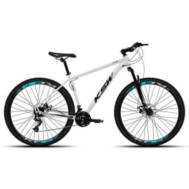 Imagem de Bicicleta Aro 29 KSW XLT100 21 Velocidades Freios a Disco, Branco, Pre