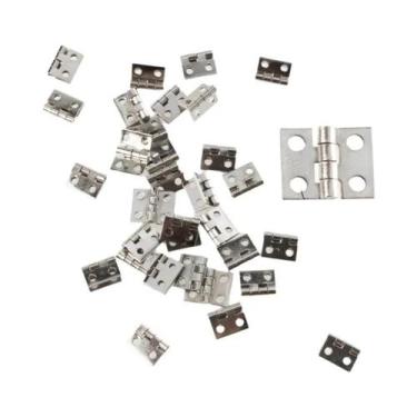Imagem de Mini Dobradiça Dourada De Metal 50 Peças 10x8mm Para Móveis De Casa De