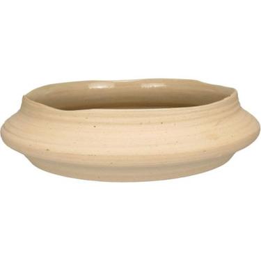 Imagem de CENTRO MESA REDONDO DECORATVO FRUTEIRA HOME&CO CERÂMICA 9x35x35cm BEGE