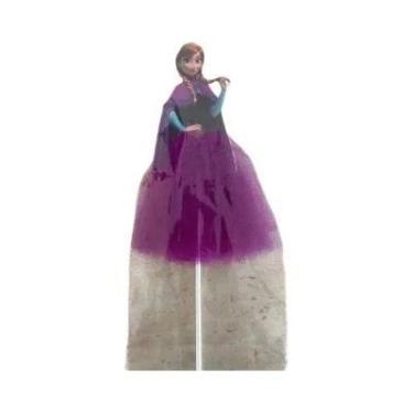 Imagem de Toppers De Bolo Da Princesa Disney Com Glitter Rosa Para Chá De Bebê, 