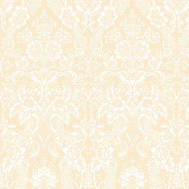 Imagem de Papel De Parede Laranja Claro E Branco Adesivo Sala Quarto