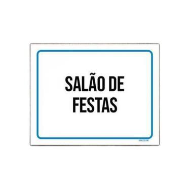 Imagem de Kit 3 Placas Ambiente Sinalização Setor Salão De Festas