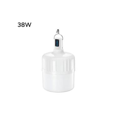 Imagem de Lâmpada Emergência Recarregável Luminária Camping Com Gancho 38w – 10h De Autonomia