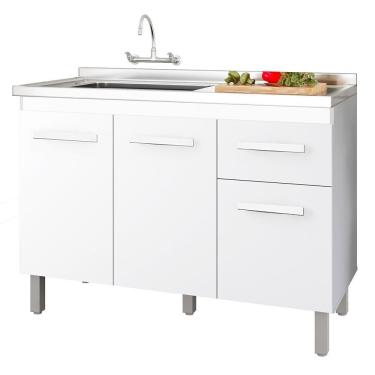 Imagem de Balcao Para Pia 3p 1g 120 Cm Anita Branco Mobbs Branco