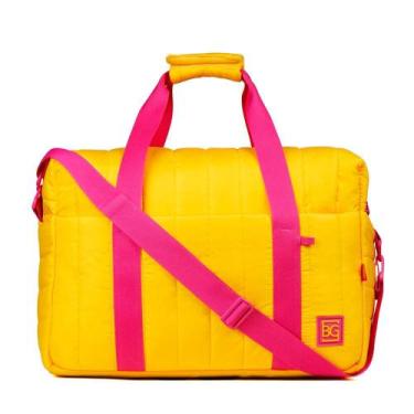 Imagem de Bolsa de Viagem Média Puff Oficial BBB 26 Bagaggio Amarela, M, Amarelo
