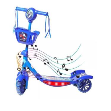 Imagem de Patinete 3 Rodas Infantil Musical Kiddy Menino Replay Kids - mk