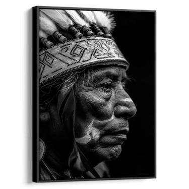 Imagem de Quadro decorativo Índio de Grande Sabedoria - Art Canvas, 60 x 40 cm, 