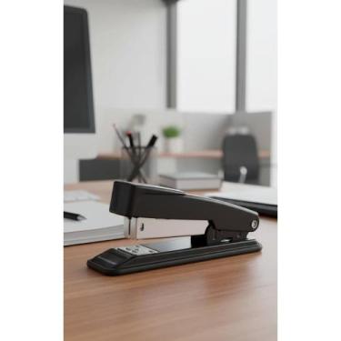 Imagem de Grampeador Reforçado Metal 25 Folhas Preto - Firmeza e Preci - Congrat