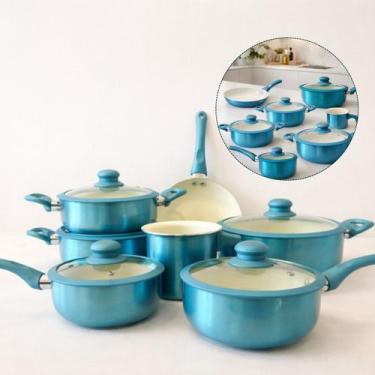 Imagem de Conjunto de Panelas 7 Peças Alumínio 2,5mm Indução com Revestimento Ce