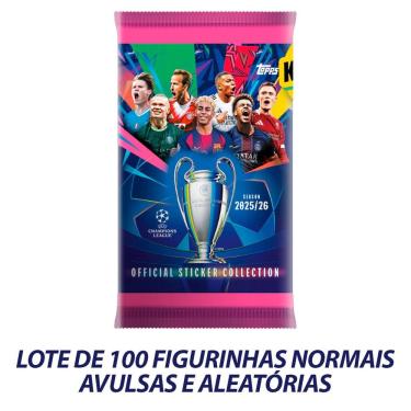 Imagem de Lote De 100 Figurinhas Normais Uefa Champions League 2025/2026 (FIGURINHAS AVULSAS E ALEATÓRIAS)