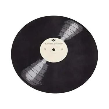 Imagem de Tapete Decorativo Para Quarto Com Padrão De Disco De Vinil Retrô Para 