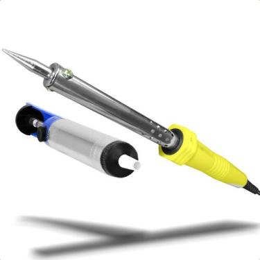 Imagem de Ferro de Solda 127V 60 W Com Suporte Sugador de Solda Kit - Startools