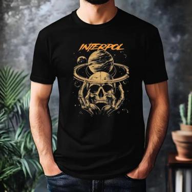 Imagem de Camiseta Banda Interpol 100% Algodao Modelo 05 - Estamparia & Co, Pret