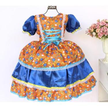 Imagem de Vestido Junino Festa Junina Caipira Infantil Promoção - Yasmin Import 