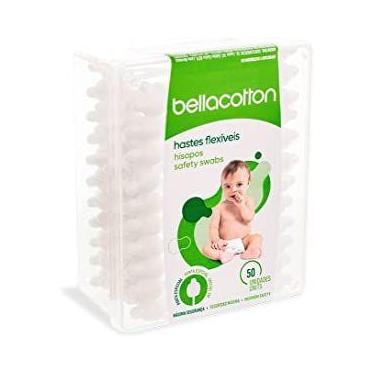 Imagem de Cotonetes rn bellacotton c/50 unidades hastes flexíveis com caixinha