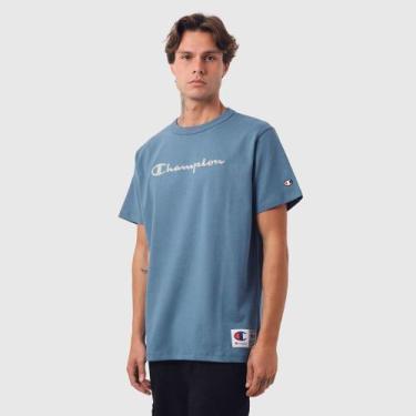 Imagem de Camiseta champion life script rust logo, P