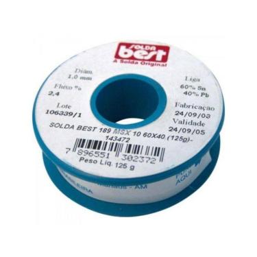 Imagem de Solda Em Fio Msx10 60x40 125g Azul