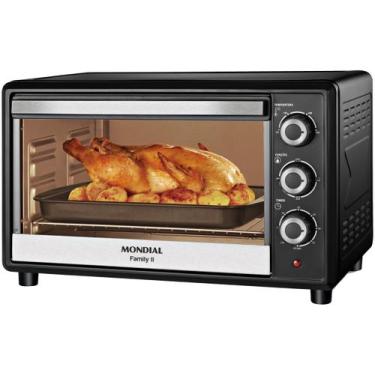 Imagem de Forno elétrico mondial family fr-42 1600w 42l 220v preto, Preto e Inox