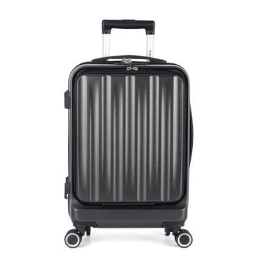 Imagem de Mala de Viagem Média Policarbonato Crush Abertura Tampa Up4you, Cinza,