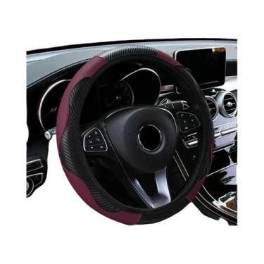 Imagem de Capa De Volante De Carro Em Couro PU Antiderrapante E Respirável Em Fi