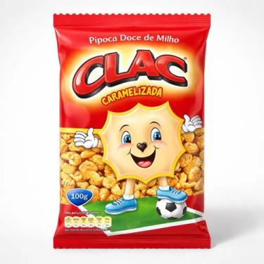 Imagem de Pipoca Caramelizada Clac 10x100g  Doce Snack Gourmet Crocante para Lan