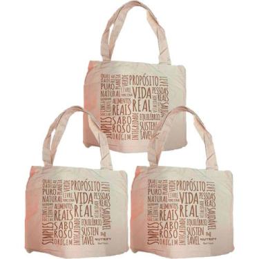 Imagem de Kit 3X Ecobag Algodão - Nutrify