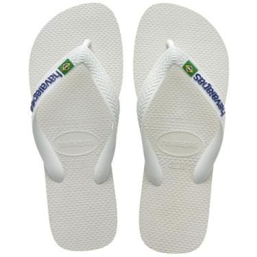 Imagem de Havaianas Original Brasil Logo Branco tamanho:37/38Cor:Branco, 43/44, 