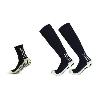 Imagem de Meia Meião Para Futebol Antiderrapante 2 Pares - Meia Antiderrapante ,