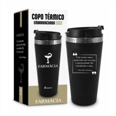 Imagem de Copo Térmico Emborrachado Curso Farmacia 450ml Brasfoot