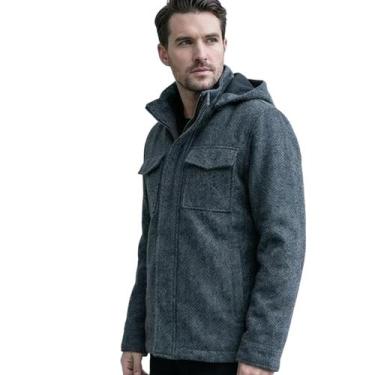 Imagem de Casaco Masculino Lã Batida Broken Rules 510091, Cinza, P