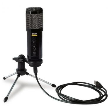 Imagem de Microfone Condensador SKP com Suporte, USB, Plug and Play, Preto - POD