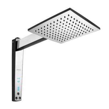Imagem de Chuveiro Digital Acqua Century Touch 7500W Alta Pressão Preto com Cromado Lorenzetti 220V