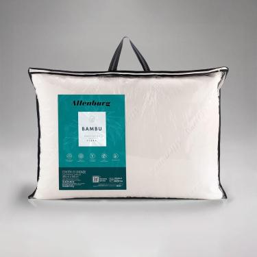 Imagem de Travesseiro Altenburg Bambu Fibra 48cm X 68cm Tradicional Antialérgico Altura 15cm Branco