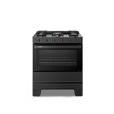 Imagem de Fogão de Piso Esmaltec 5 Bocas Ideal Super Glass Preto - Bivolt, Preto