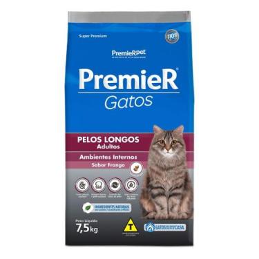 Imagem de Ração Premier Pêlos Longos Gatos Adultos sabor Frango 7,5 Kg - PREMIER