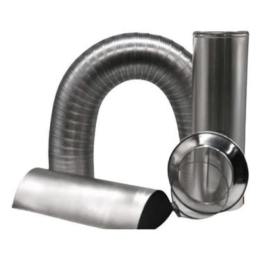 Imagem de Kit Chaminé Econoflex Instalação Aquecedor c/ Chapéu Chinês Tubos 80mm