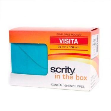 Imagem de Envelope Color Plus Azul Turquesa 72x108mm 100und Scrity