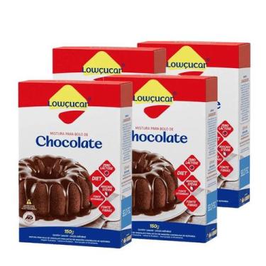 Imagem de Kit Mistura para Bolo Zero Açúcar Chocolate Lowçucar - 4 unidades de 1