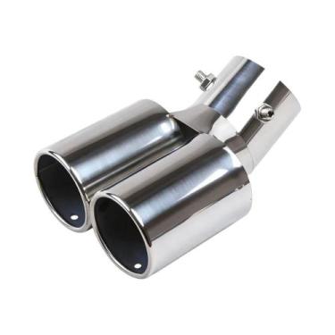 Imagem de Ponta De Escape Dupla Ajustável Em Aço Inoxidável Universal Para Modif