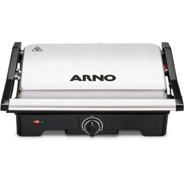 Imagem de Grill Elétrico Dual Gnox com Abertura de 180° Placas Antiaderentes 1100W Inox 110V