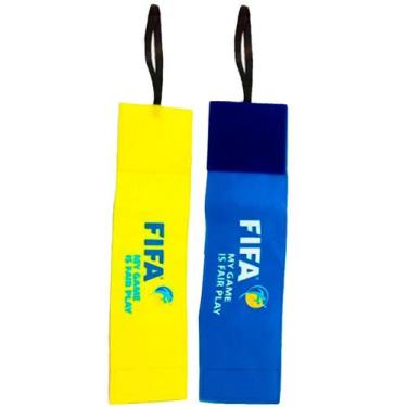 Imagem de Combo 2 Faixas Braçadeira de Capitão de Futebol Importada Ajustável - 