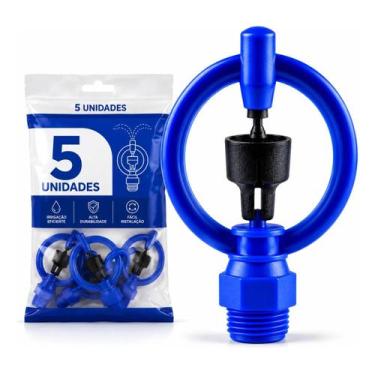 Imagem de Aspersor P5 Base Rosca 1/2 Rosca 1/2 Irrigação Horta 5 Unids - Plasboh