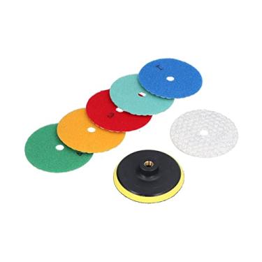 Imagem de Almofadas de polimento de diamante, Kit de polimento a seco de dissipação rápida de calor de baixo ruído com suporte para bancadas para mármore para granito